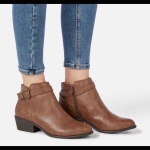 Justfab Voss Strap Ankle Boots with Buckle